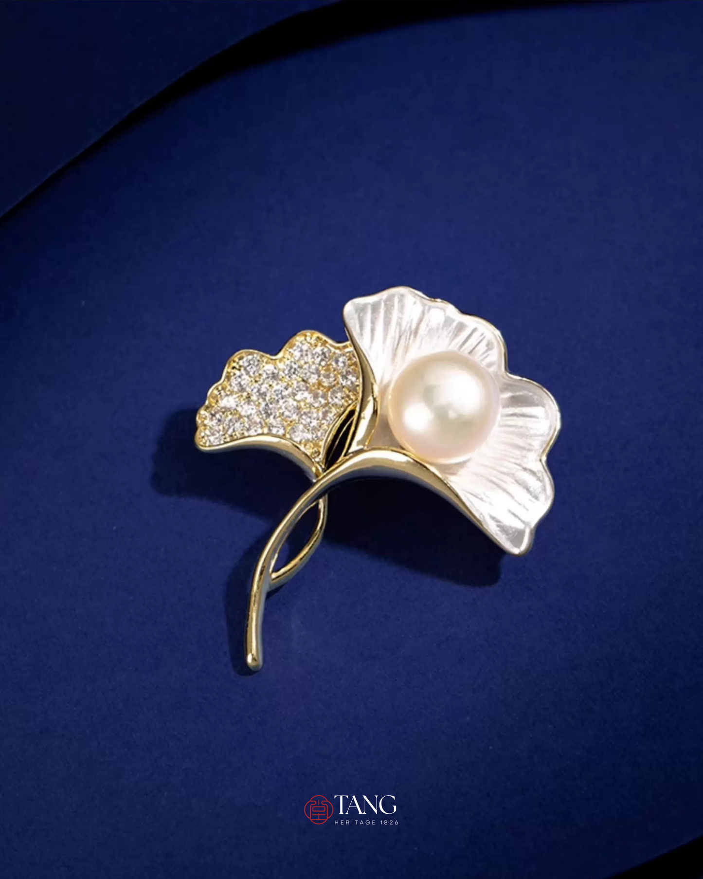 Golden Ginkgo Brooch