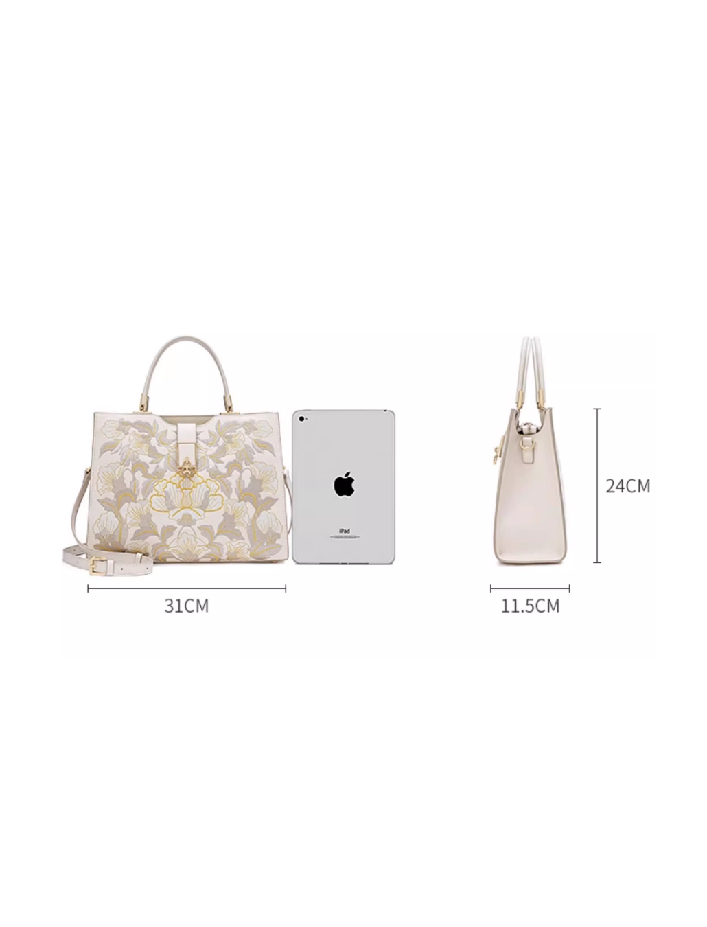 Tang Imperial 30 Embroidered Blossoms Tote