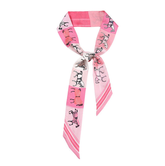 Carnival Charm 100% Mulberry Silk Twilly