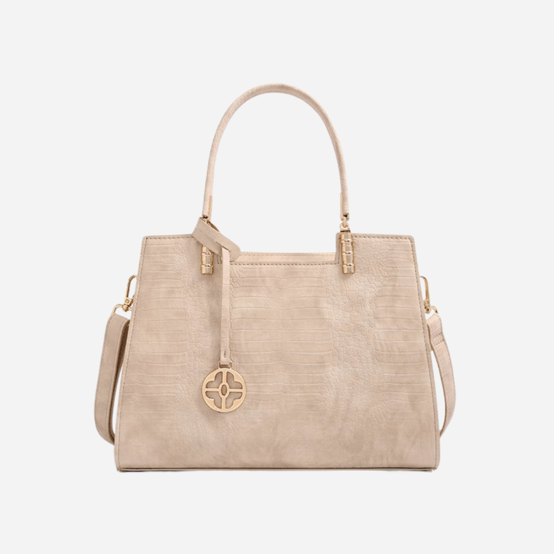 Tang Red 29 Almond Crocodile-Embossed Tote II