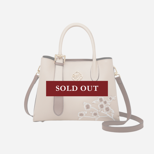 Tang Red 28 Plum Blossom Embroidered Tote