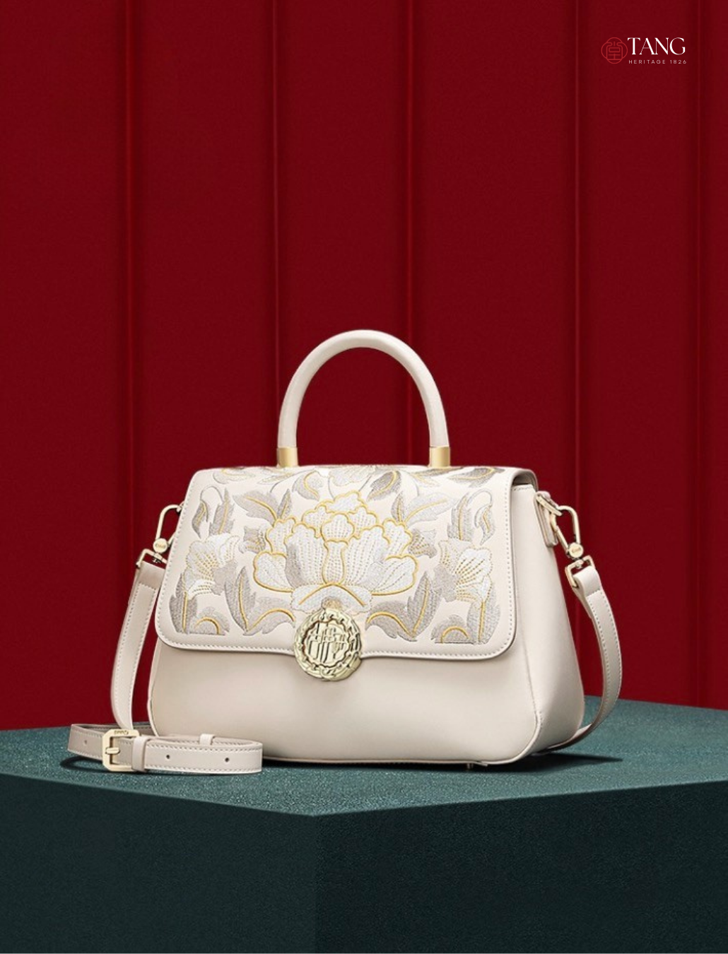 Tang Imperial 25 Embroidered Blossoms Tote