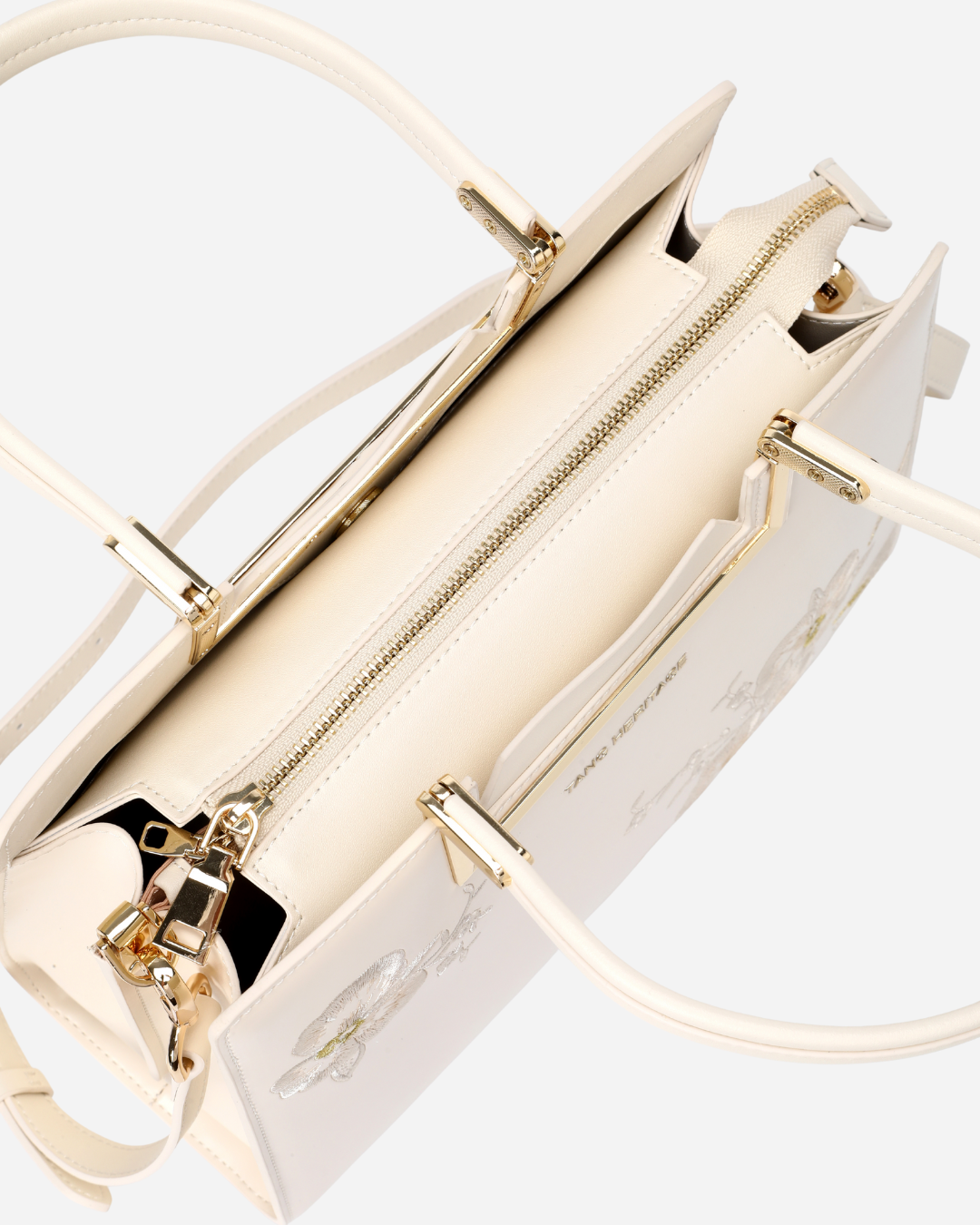 Tang Red 28 Embroidered Orchid Tote