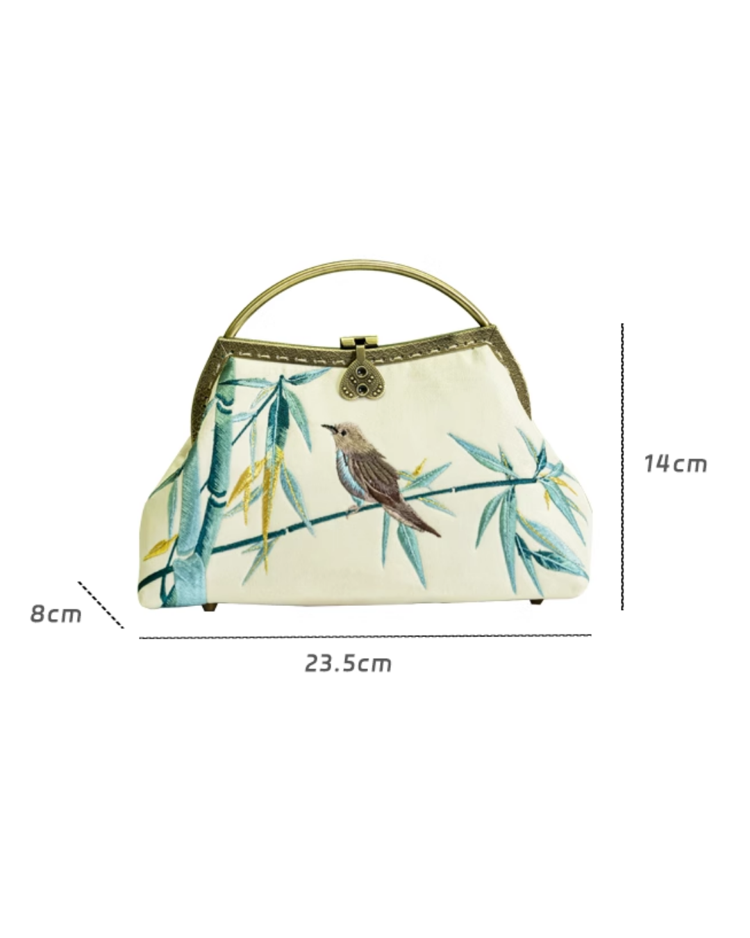 Tang Bloom Bamboo Clutch