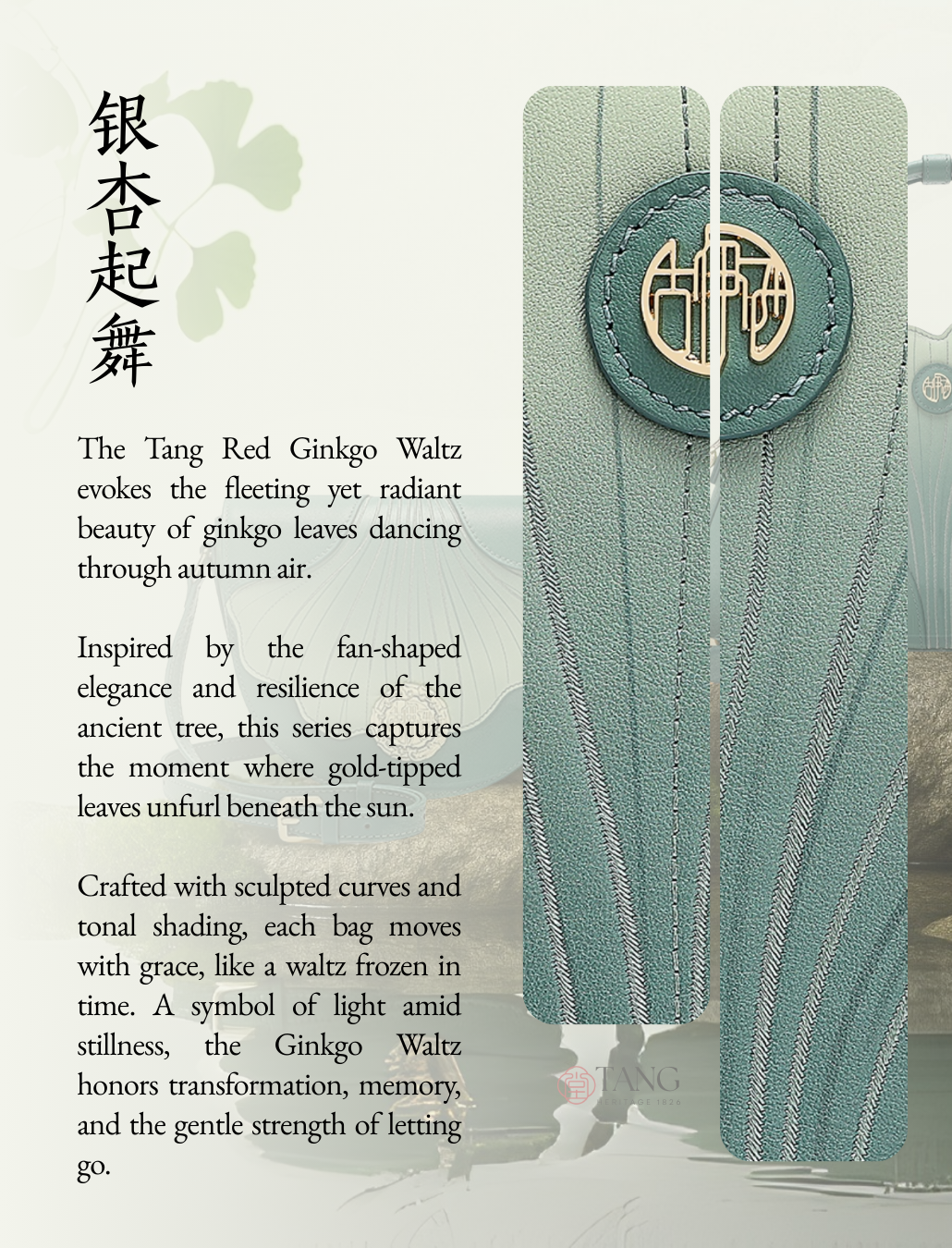 Tang Imperial 25 Embroidered Ginkgo Waltz Shoulder Bag