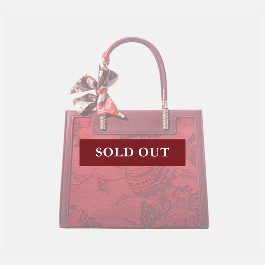 Tang Red 27 Velvet Rose Tote