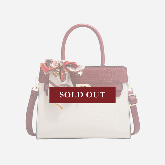 Tang Red 26 Crocodile-Embossed Tote II