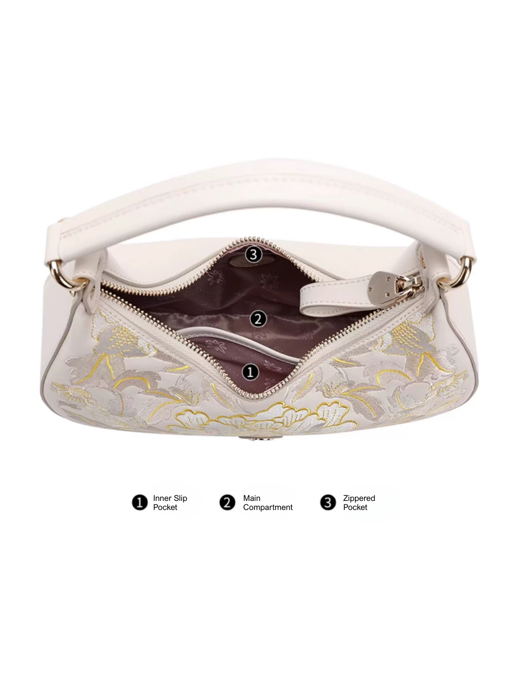 Tang Imperial 25 Embroidered Blossoms Clutch