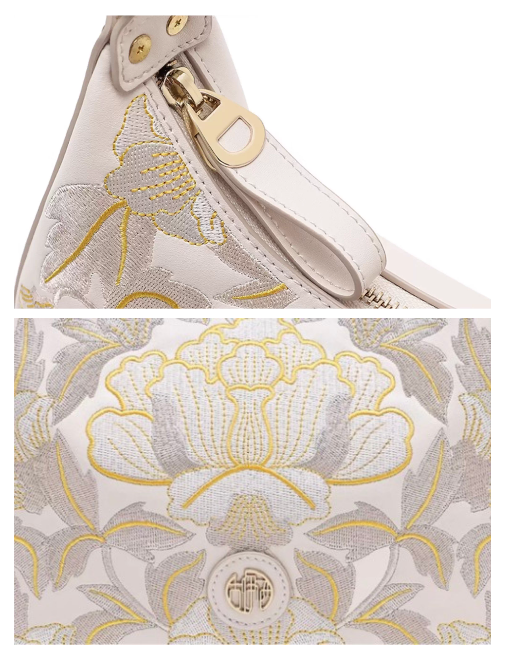 Tang Imperial 25 Embroidered Blossoms Clutch