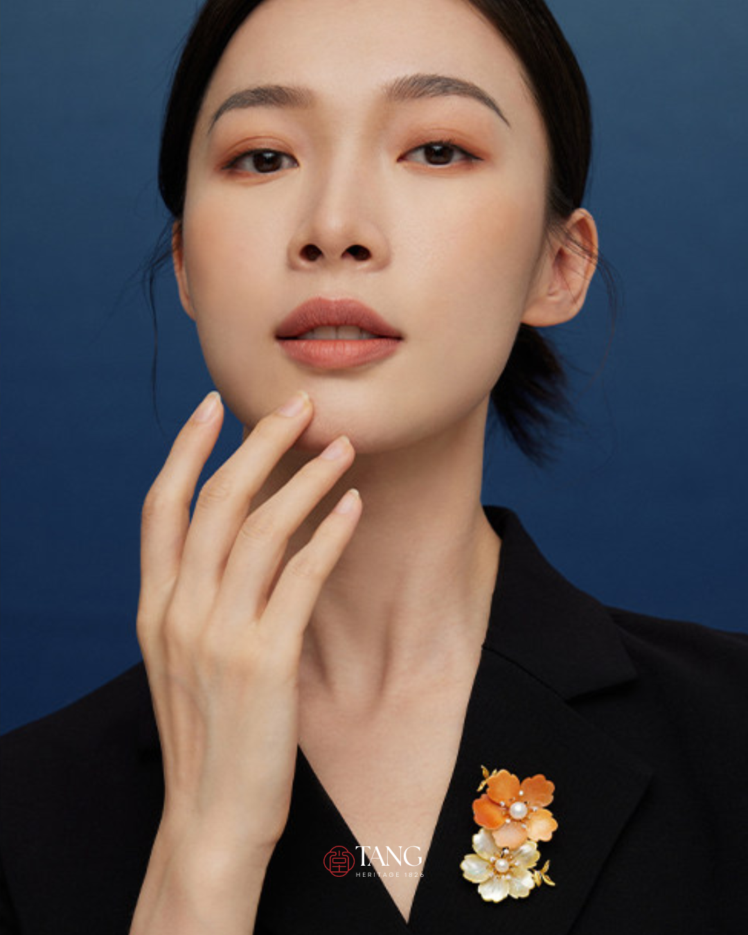 Golden Hour Peach Blossom Brooch