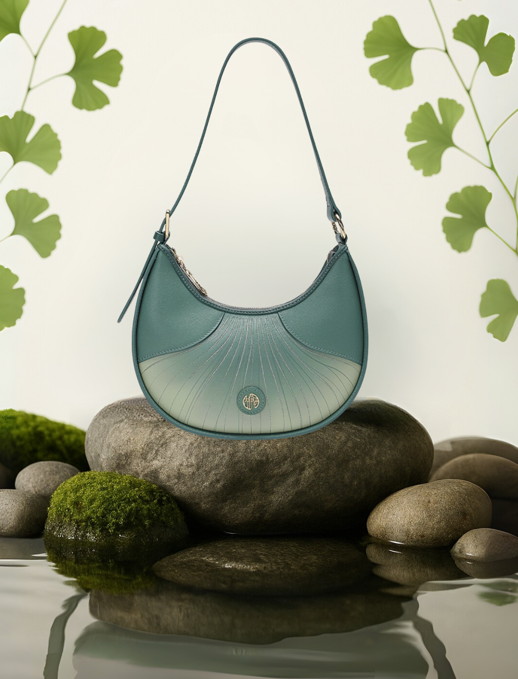 Tang Imperial 25 Embroidered Ginkgo Waltz Shoulder Bag