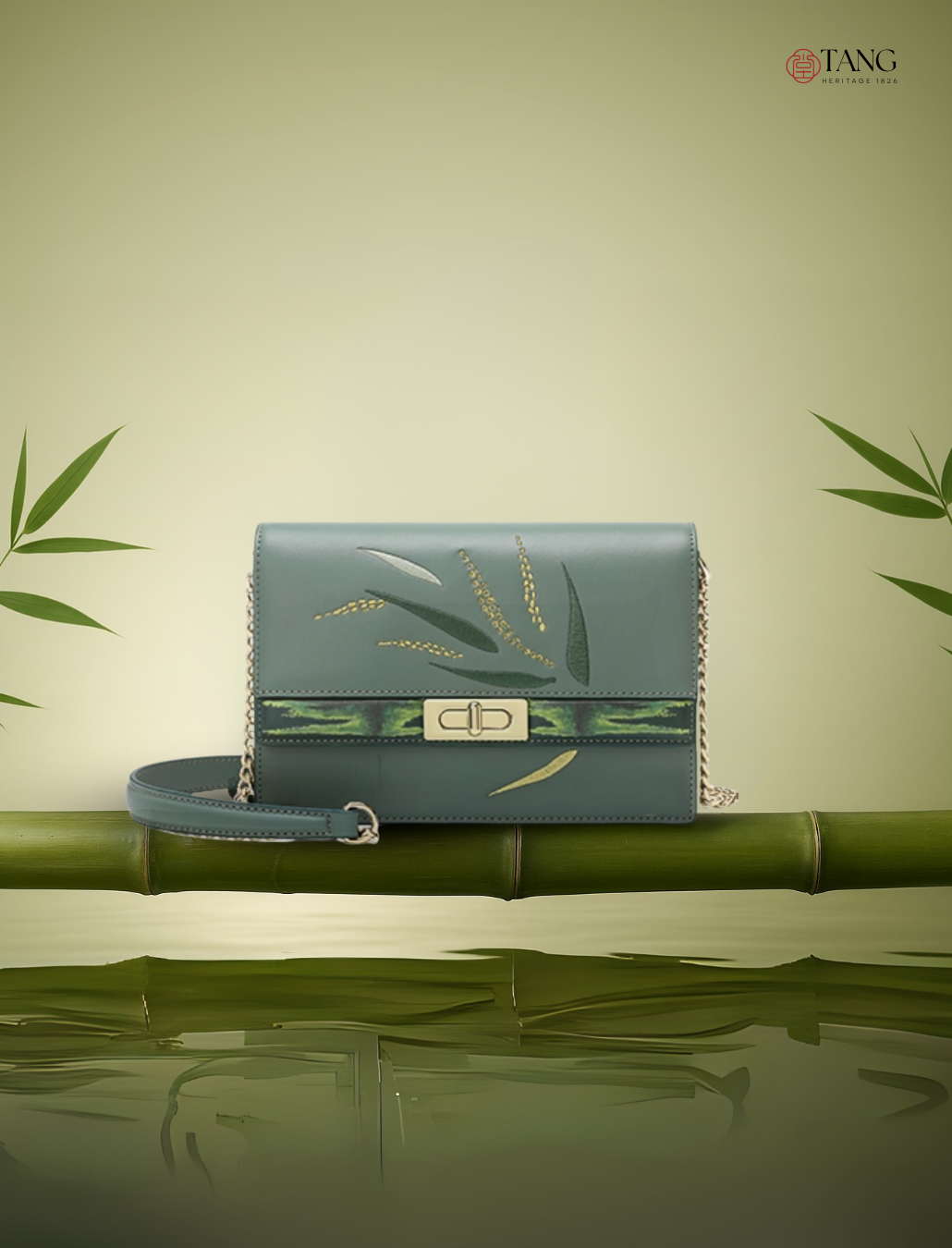 Tang Imperial 23 Embroidered Bamboo Sonata Clutch