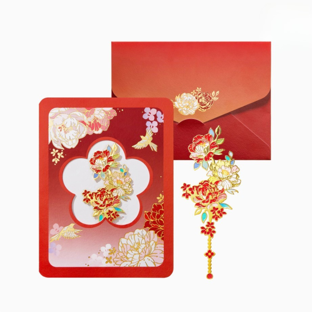 Blossom Wishes Greeting Card & Bookmark Set