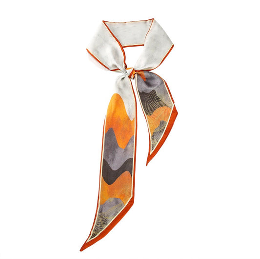 Rainbow Cascade 100% Mulberry Silk Twilly