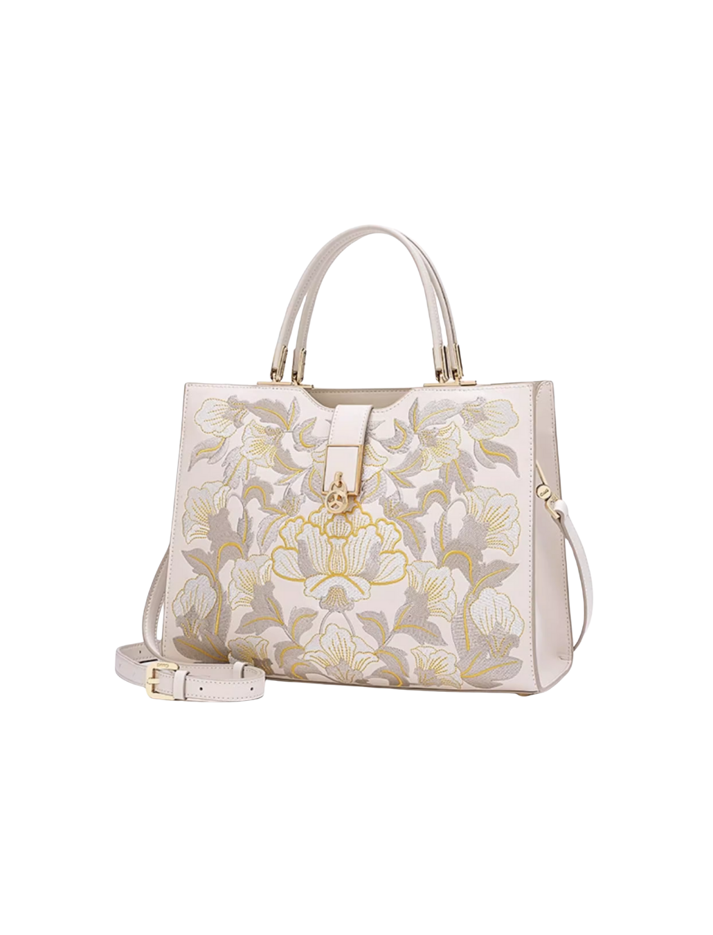 Tang Imperial 30 Embroidered Blossoms Tote
