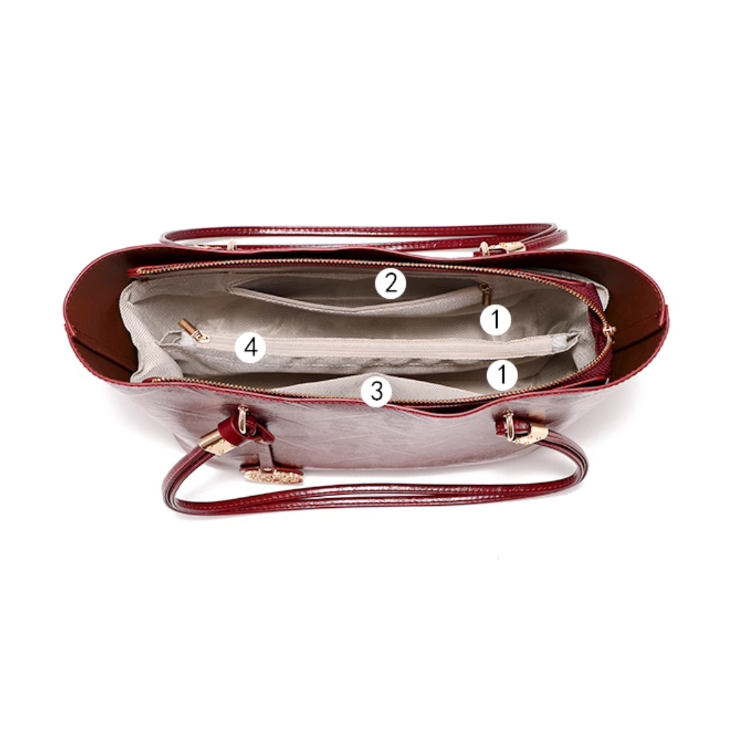 Tang Red 28 Glazed Scarlet Tote