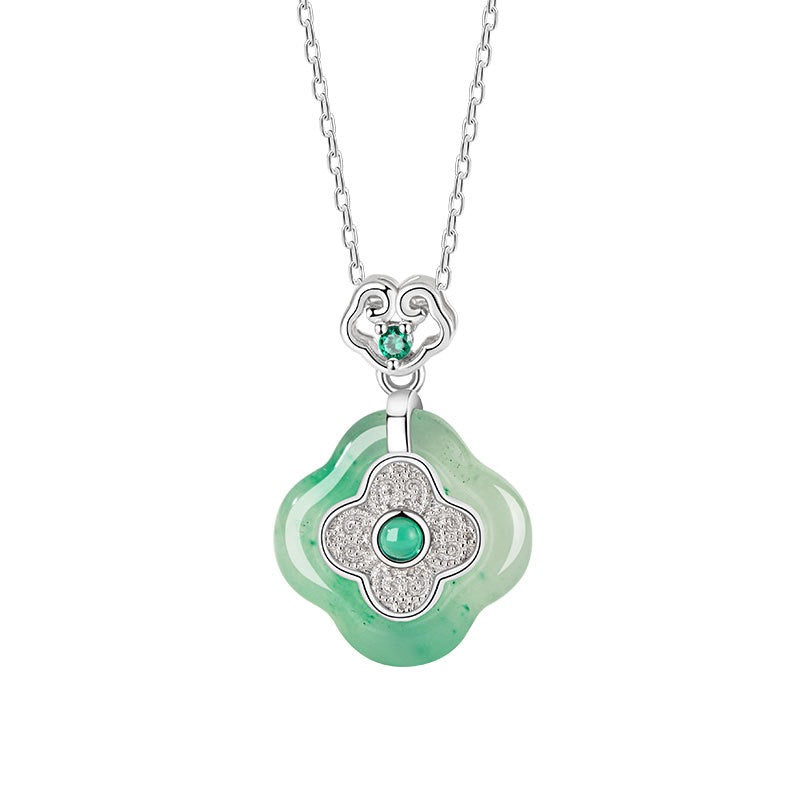 Mountain Mist African Jade Lucky Clover Jewellery Set