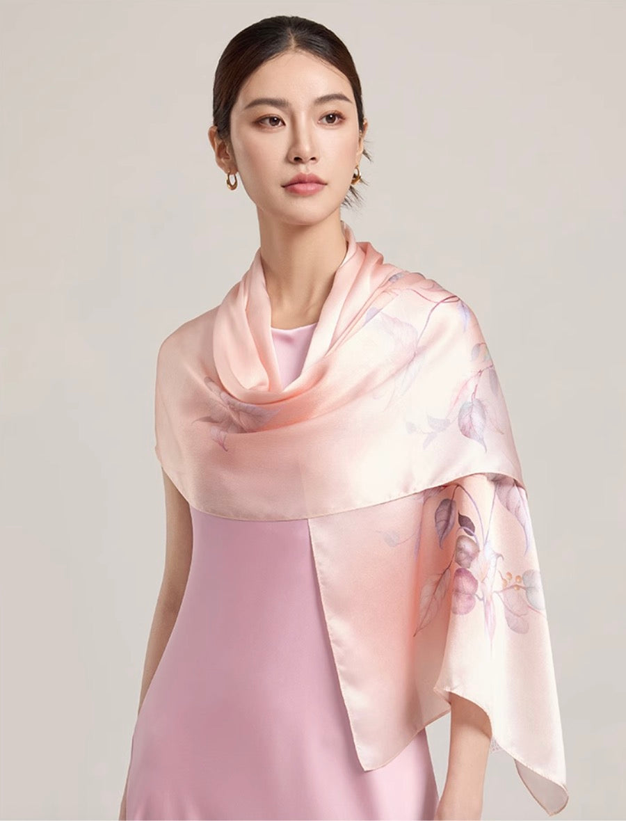 Sunrise Over Silk Mulberry Silk Scarf (170x53cm)