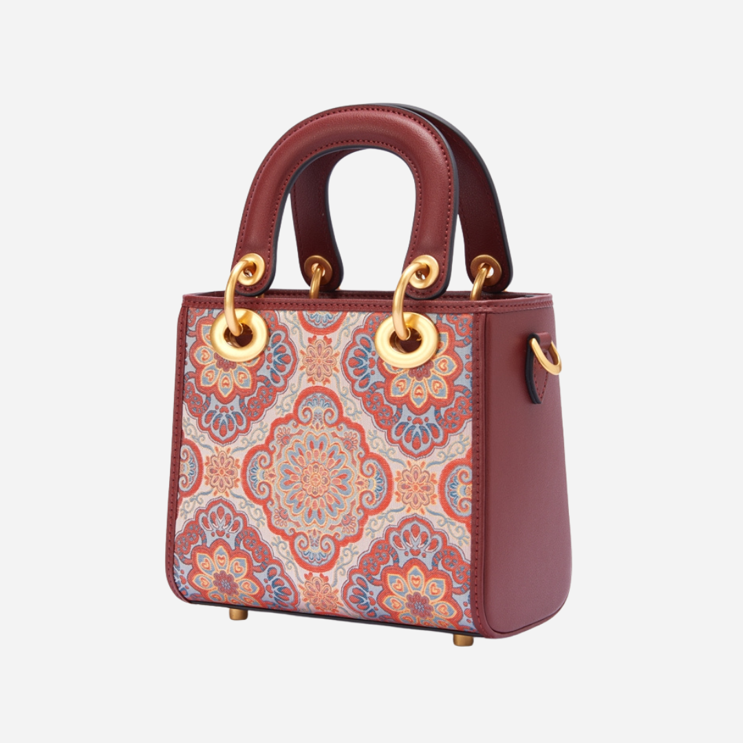 Tang Red 17 West Pavilion Song Brocade Bag