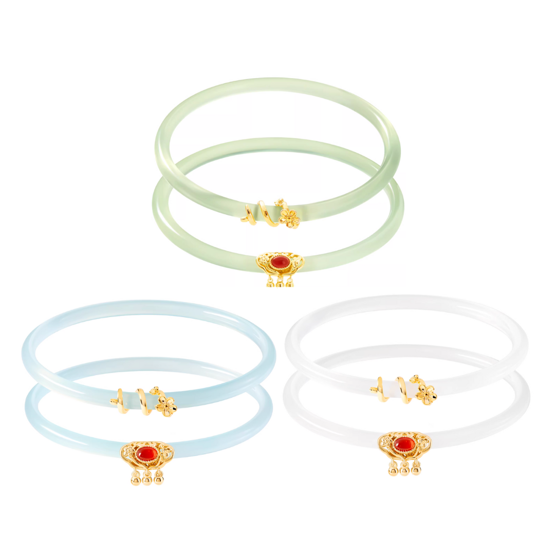 Imperial Ruyi Jade Duo Bangles