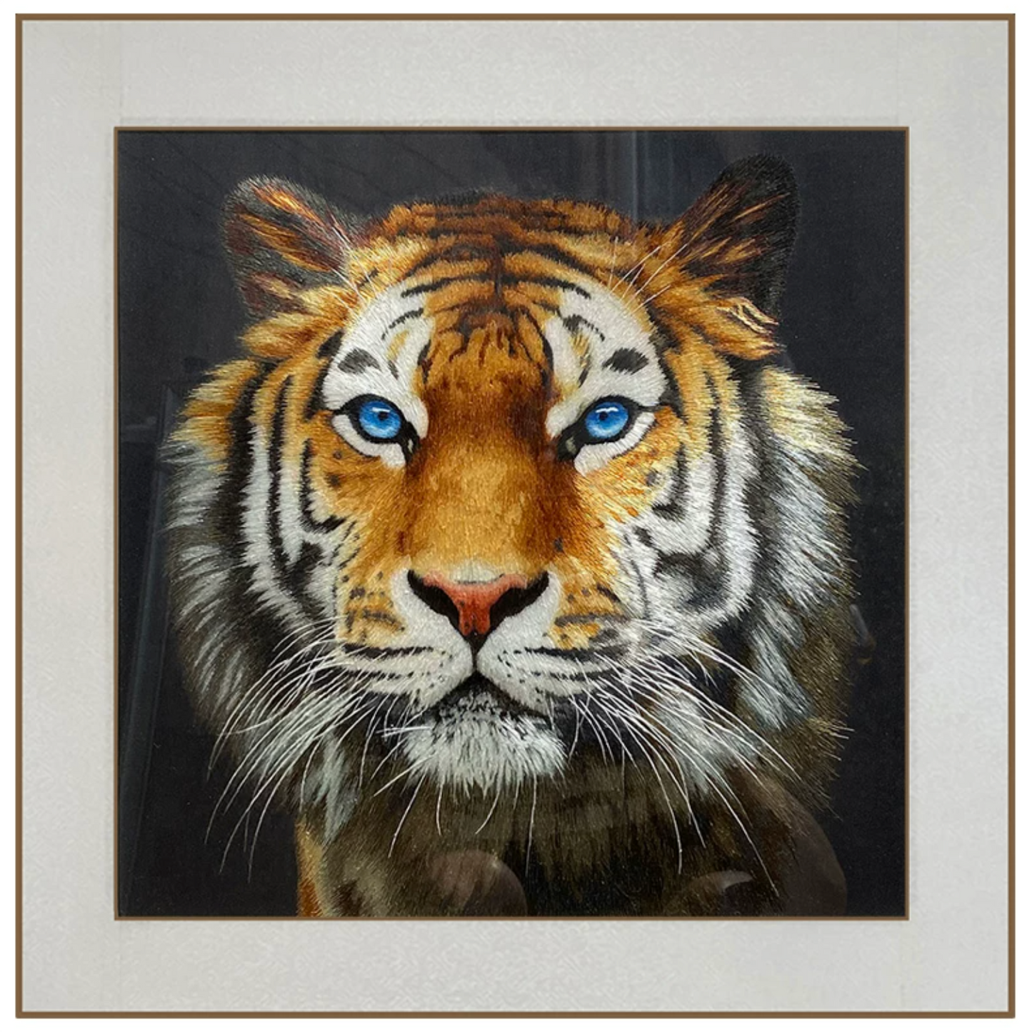 Su Embroidery Framed Wall Painting Art | Tiger Portrait
