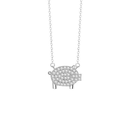 Fire Goat 2027 Zodiac Pavé Zirconia Necklace