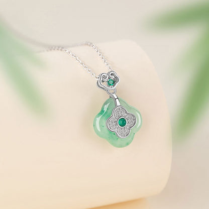 Mountain Mist African Jade Lucky Clover Jewellery Set