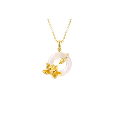 Flora Lotus Jade Necklace