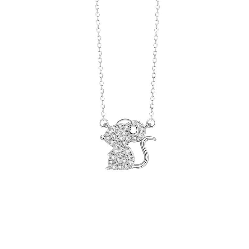 Fire Goat 2027 Zodiac Pavé Zirconia Necklace