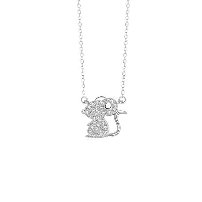 Fire Goat 2027 Zodiac Pavé Zirconia Necklace