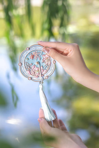 Lotus Emerging from Clear Water Mirror