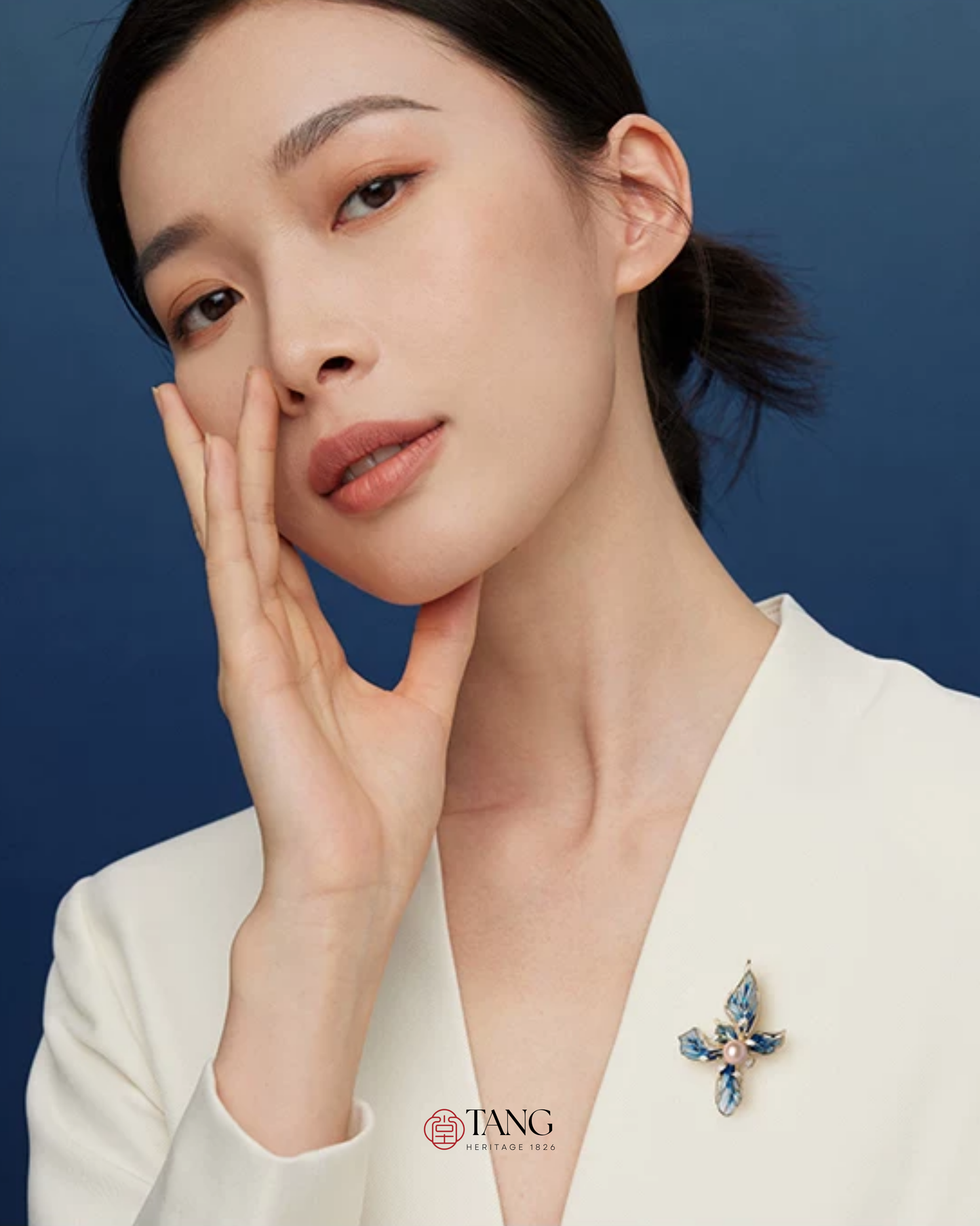 Azure Iris Brooch