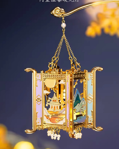 Moonlit Lantern Fridge Magnet