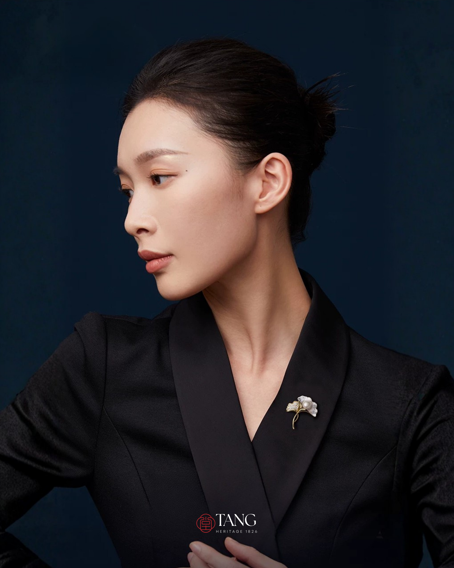 Golden Ginkgo Brooch