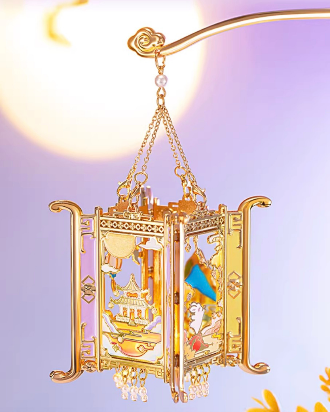 Moonlit Lantern Fridge Magnet