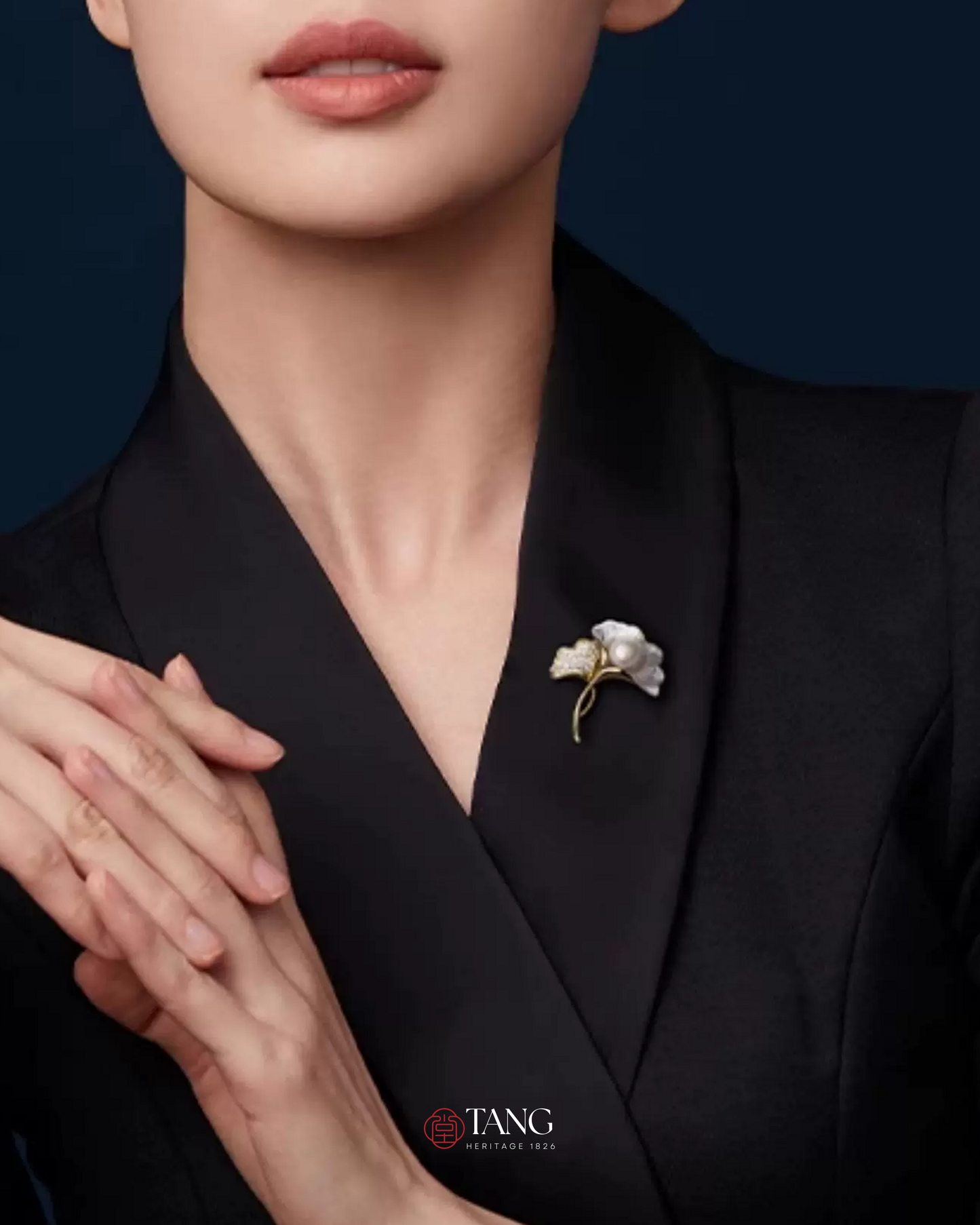Golden Ginkgo Brooch