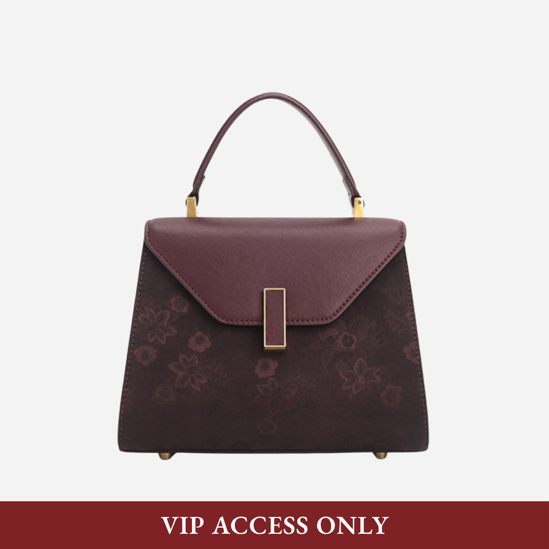 Tang Imperial 27 Cloud Silk Peony Top-Handle Bag