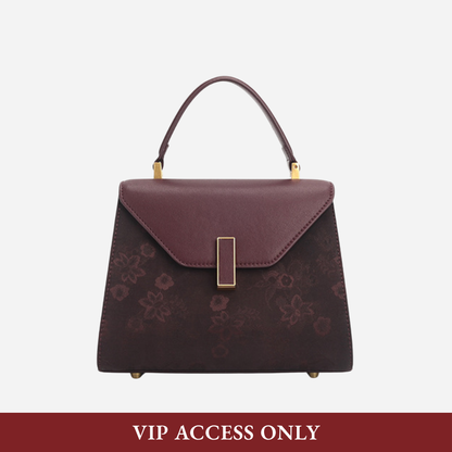 Tang Imperial 27 Cloud Silk Peony Top-Handle Bag