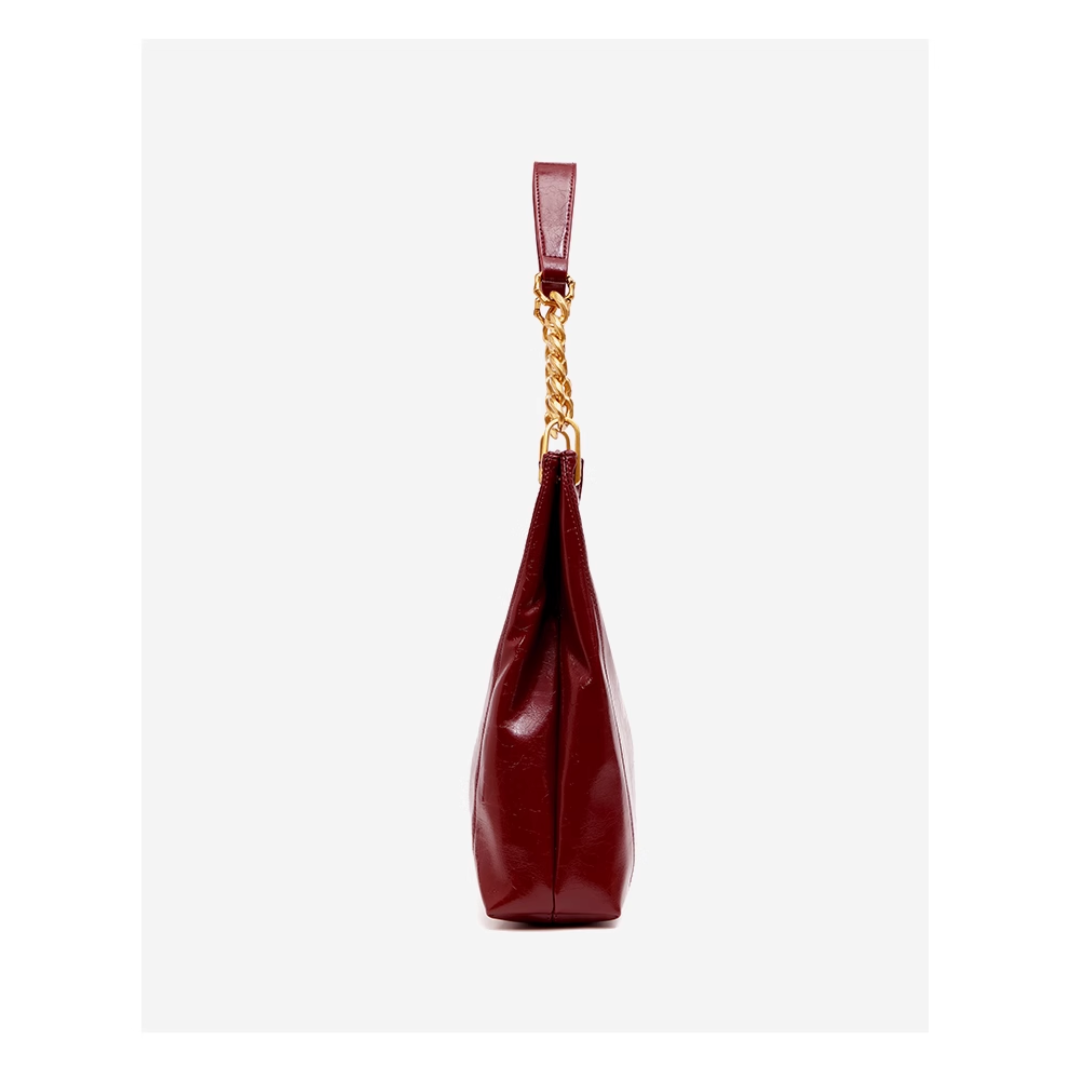 Tang Red 29 Glazed Scarlet Hobo Bag