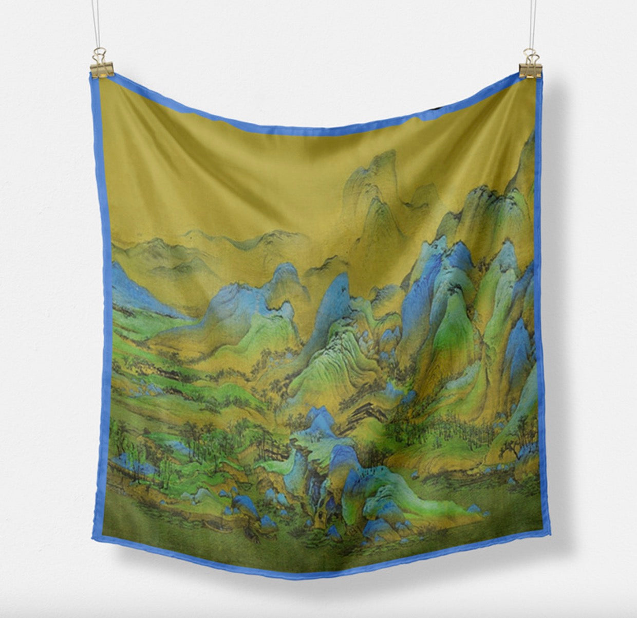"A Thousand Li of Rivers and Mountains" Heritage Artwork Silk Scarf