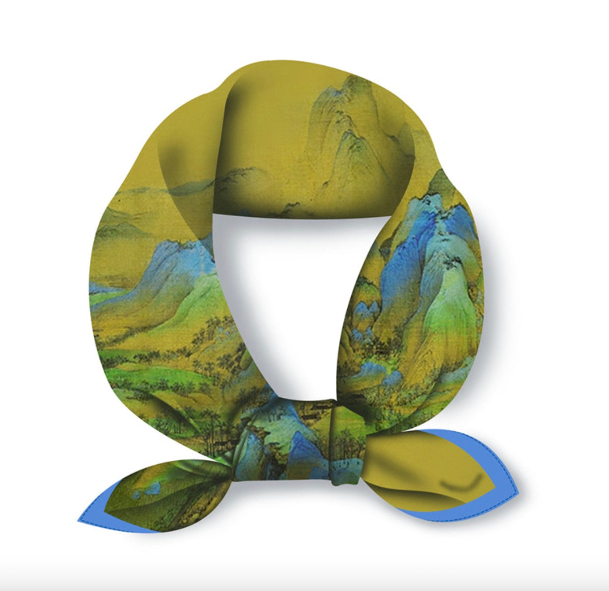 "A Thousand Li of Rivers and Mountains" Heritage Artwork Silk Scarf