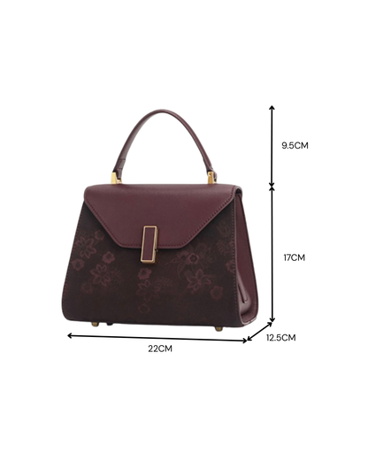 Tang Imperial 27 Cloud Silk Peony Top-Handle Bag