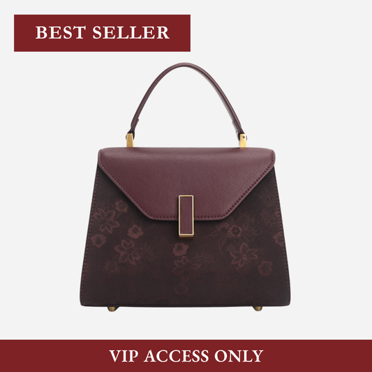 Tang Imperial 27 Cloud Silk Peony Top-Handle Bag