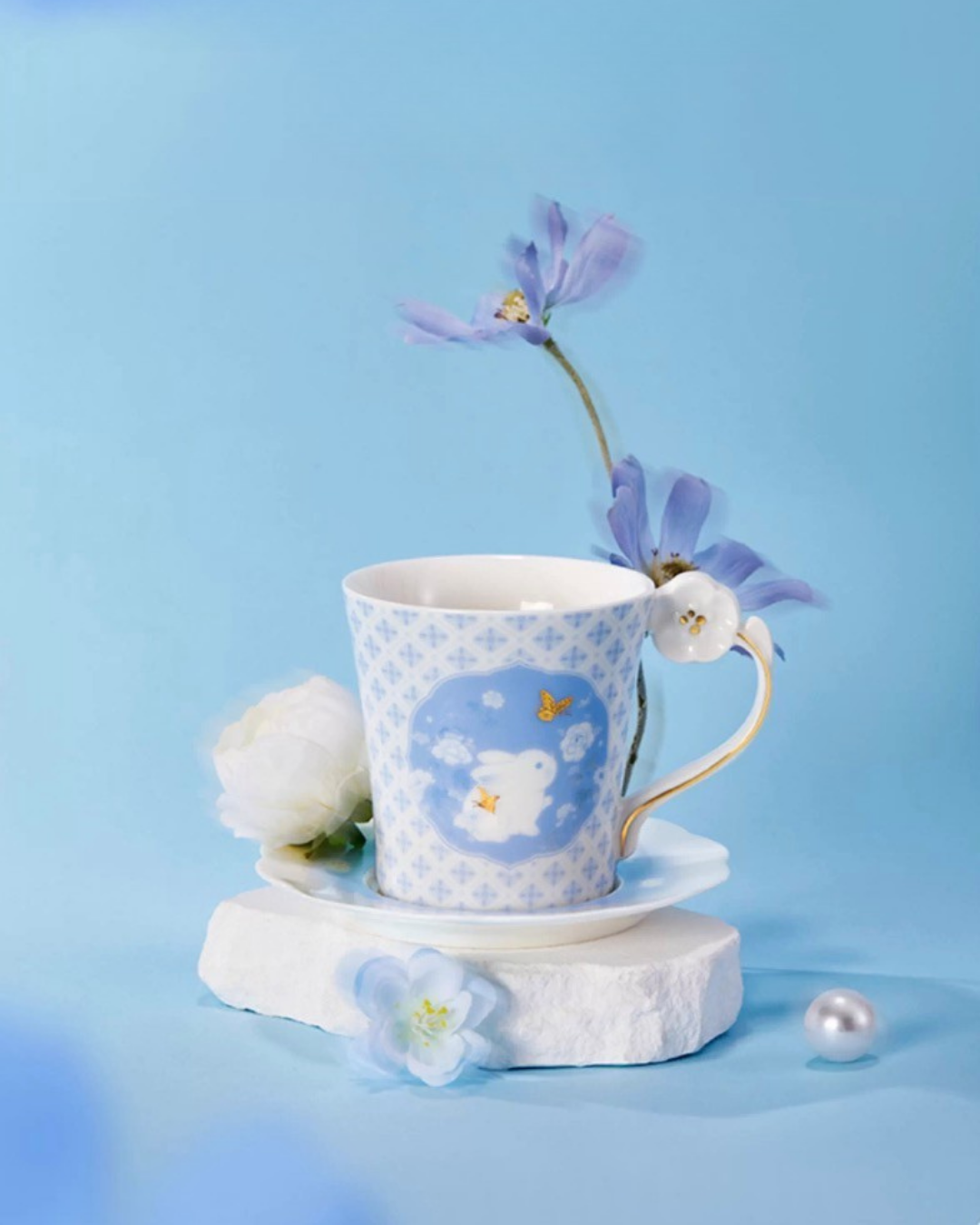 Jade Rabbit Cup & Saucer Set