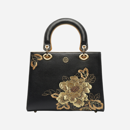 Tang Red 24 Embroidered Queen Peony Shoulder Bag