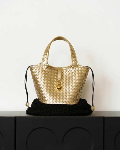 Tang Gold 25 Woven Bucket Bag