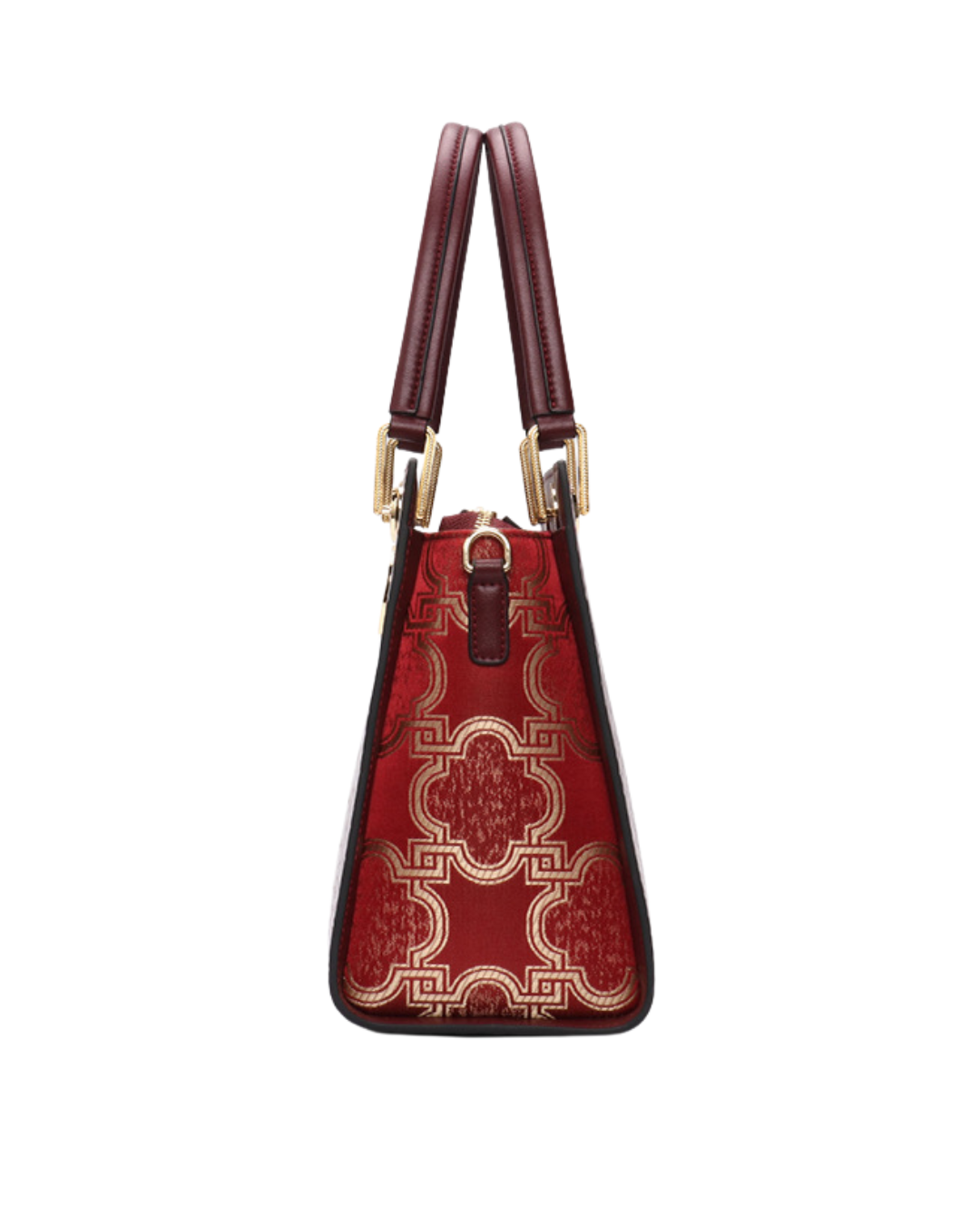 Tang Red 30 Crocodile-Embossed Brocade Tote