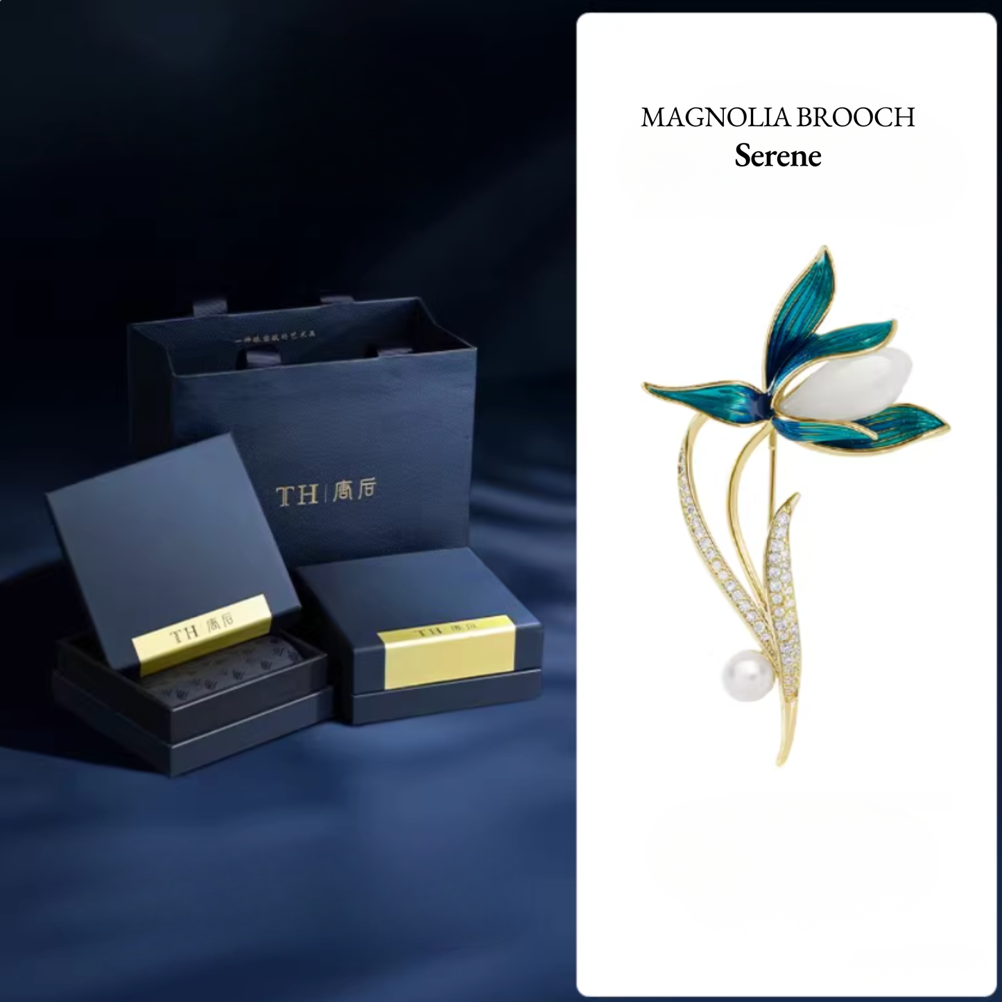 Serene Magnolia Brooch