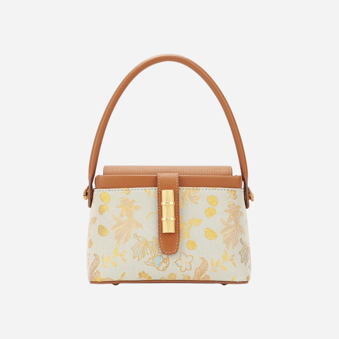 Tang Red 25 Gold Song Brocade Messenger Bag