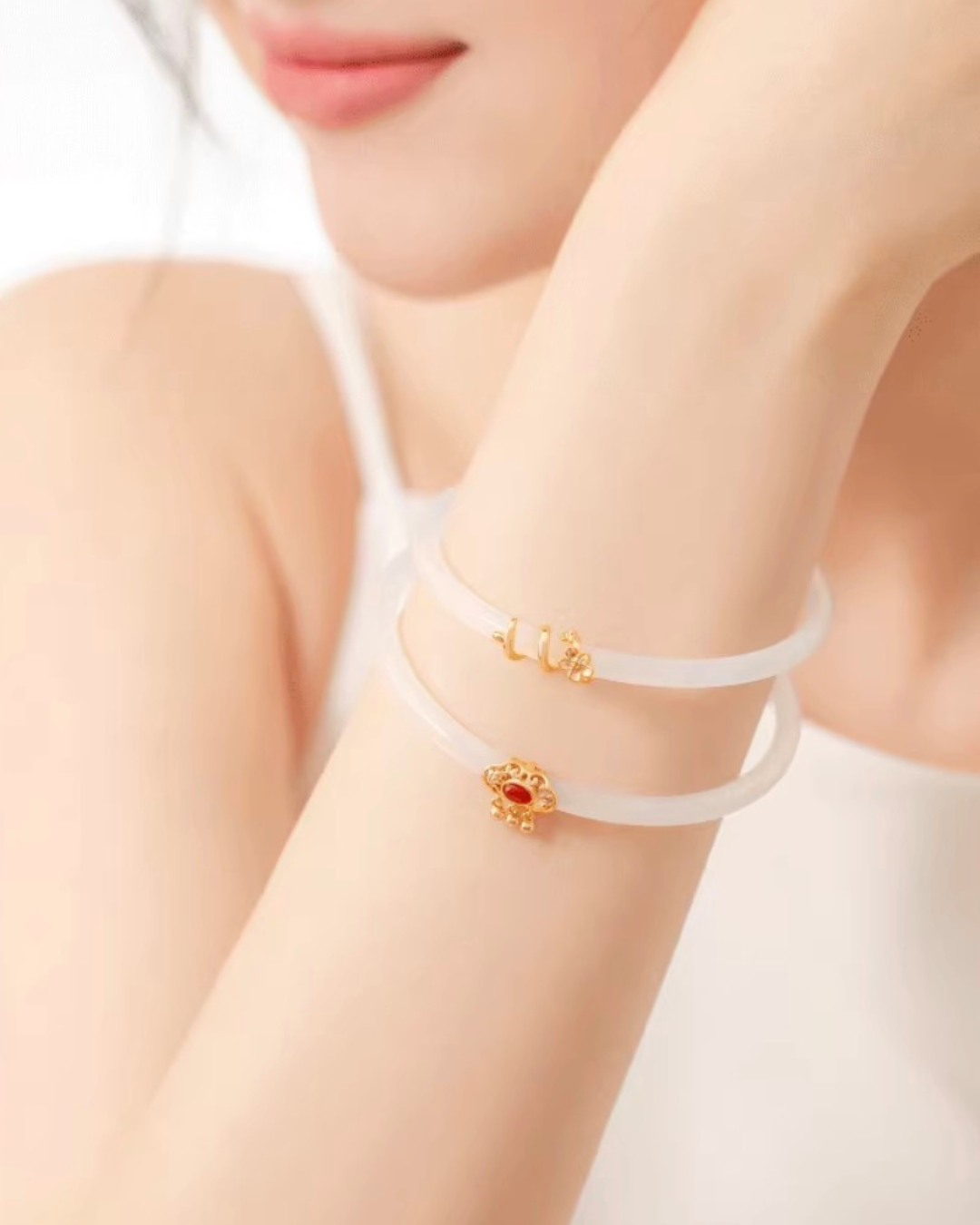 Imperial Ruyi Jade Duo Bangles